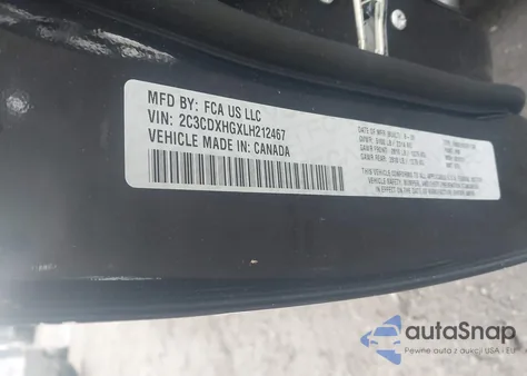 2020 Dodge Charger Gt Rwd from USA, damaged, VIN 2C3CDXHGXLH212467